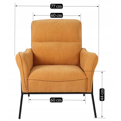 Крісло м'яке Mebel Elit ALBERTO Гірчичний ME.ALBERTO/CU/T/FW фото - 11