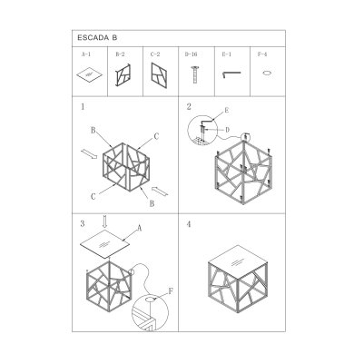 Журнальний стіл Signal ESCADA Сріблястий ESCADABS фото - 2