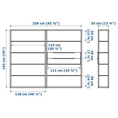IKEA Стеллаж FJALKINGE (ИКЕА FJÄLKINGE) 69009395 фото - 5