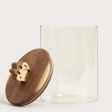 Контейнер для корму Homla ANIMALI LAPKA 1,7 л Прозорий 244067 фото - 2