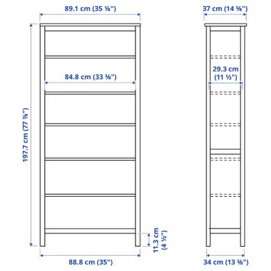 Стеллаж HEMNES Белый - 13 IKEA Стеллаж HEMNES Белый (ИКЕА ХЕМНЭС) 90371765 фото - 13