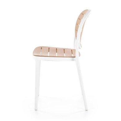 Садовий стілець Halmar K529 Білий V-CH-K/529-KR-BIAŁY/NATURALNY фото - 4