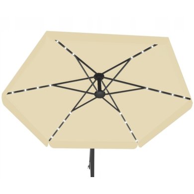 Садовый зонт с чехлом и LED Garden Line BANANA 300 см Бежевий - 2 Садовый зонт с чехлом и LED Garden Line BANANA 300 см Бежевий GAO1503 фото - 2