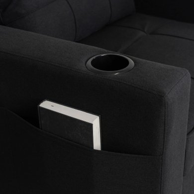 Крісло м'яке розкладне Mebel Elit SOLOR Чорний ME.SOLOR/CZ/T/FW фото - 15