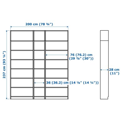 Стеллаж BILLY Белый - 3 IKEA Стеллаж BILLY Белый (ИКЕА БИЛЛИ) 89017827 фото - 3