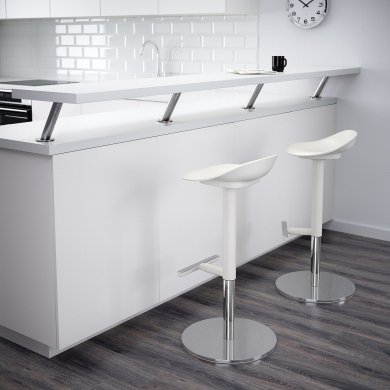 IKEA Барний табурет JANINGE Білий (ИКЕА JANINGE) 70246089 фото - 3