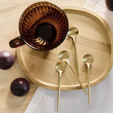 Набір десертних ложок Homla NOIA 4 шт Золотий 228052 фото - 4