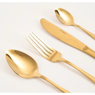 Набір столових приборів Homla AURC 16 шт Золотий 243071 фото - 2