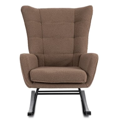 Кресло-качалка мягкое Mebel Elit JACKSON Boucle Коричневый ME.JACKSON/BR/CZ/TB/FW фото - 2