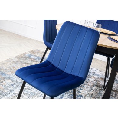 Обеденный комплект мебели Mebel Elit HARRY IBIS | Дуб артизан / Черный / Синий - 5 Обеденный комплект мебели Mebel Elit HARRY IBIS | Дуб артизан / Черный / Синий HARRY/DR/CZ/S/IBIS/GR/V/Z4/K фото - 5