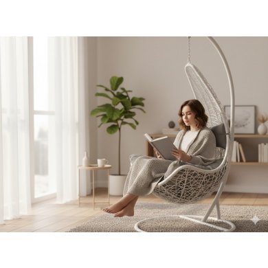 Підвісне крісло-кокон Garden Line FAT1167 Білий FAT1167 фото - 7