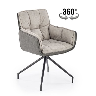 Обеденный стул поворотный Halmar K523 Пепельный V-CH-K/523-KR-POPIELATY