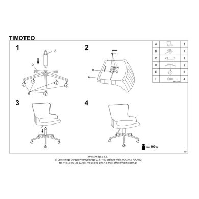 Офисное кресло Halmar TIMOTEO Welur Темно-зеленый - 10 Офисное кресло Halmar TIMOTEO Welur Темно-зеленый V-CH-TIMOTEO-FOT-C.ZIELONY фото - 10