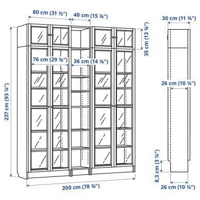 IKEA BILLY/OXBERG (ИКЕА БИЛЛИ/ОКСБЕРГ) 79581901 фото - 4