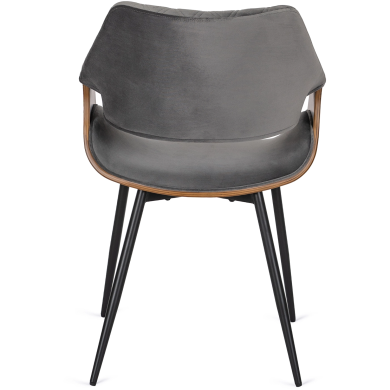 Обеденный стул Mebel Elit DAKOTA Welur Серый - 4 Обеденный стул Mebel Elit DAKOTA Welur Серый ME.DAKOTA/P/O/V/K фото - 4