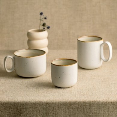 Кружка Homla LUNELLE 400 мл Кремовый 241763 фото - 5