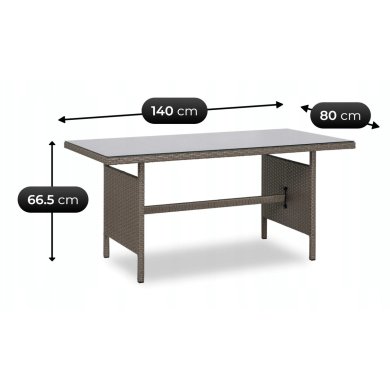 Комплект садовой мебели Mebel Elit GEORGIA Серый ME.GEORGIA/P/RT/OGR/ZES фото - 14