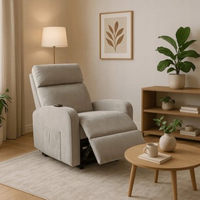 Крісло м'яке розкладне з реклайнером Mebel Elit COLTON Welur Сірий ME.COLTON/P/V/FW фото - 12