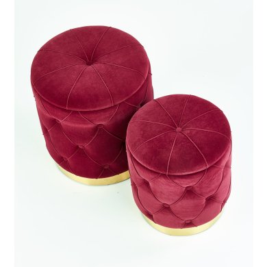 Комплект пуфов Halmar Polly 2 шт Бордовый V-CH-POLLY-PUFA-BORDOWY фото - 7