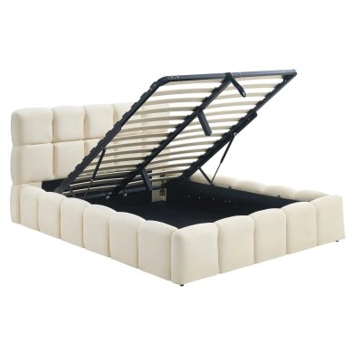 Кровать Mebel Elit MURACJA Welur 140x200 см Кремовый ME.MURCJA/140/KR/V/LOZZPOJ фото - 3