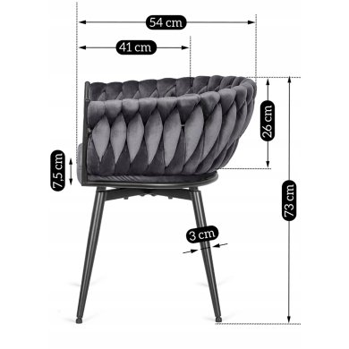 Обеденный стул поворотный Mebel Elit LILI Серый ME.LILI/P/CZ/V/K фото - 13