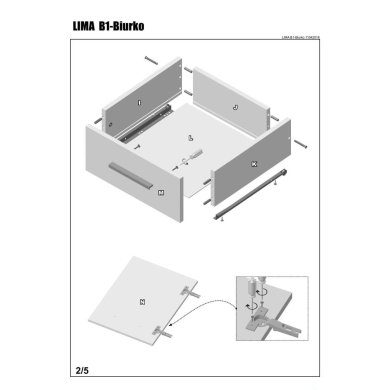 Письменный стол Halmar LIMA B-1 Дуб сонома V-PL-LIMA-B1-SONOMA фото - 3