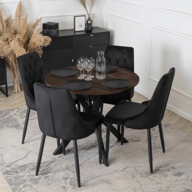 Обеденный стол Mebel Elit LAUREN 90 см Орех ME.LAUREN/O/CZ/S90 фото - 6