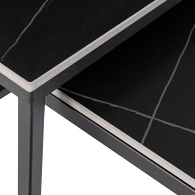 Комплект журнальних столів Mebel Elit TENOR Ceramic Marmur 2 шт Чорний ME.TENOR/CZCER/CZ/L фото - 5