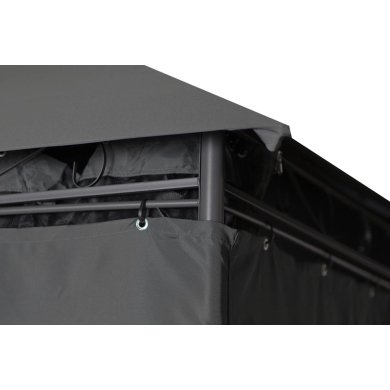 Садовая беседка с москитной сеткой и LED Сorciano CRISTINA 4х3 м Антрацит 5901721057883 фото - 3