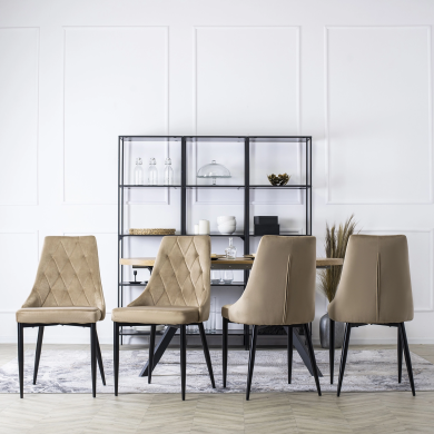 Обідній стілець Mebel Elit CORK Welur Бежевий ME.CORK/BZ/V/K фото - 11