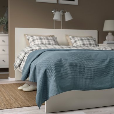 IKEA Покрывало INDIRA 230х250 см Голубой (ИКЕА ИНДИРА) 20582634 фото - 3