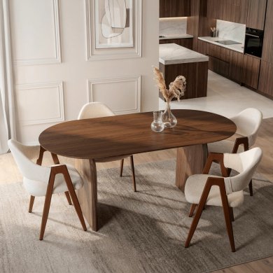 Розкладний обідній стіл Mebel Elit DANTE Горіх ME.DANTE/O/O/S фото - 5