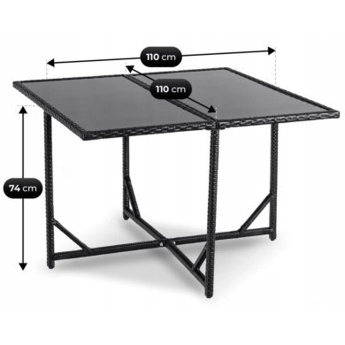 Комплект садовой мебели Mebel Elit BONITO Черный ME.BONITO/CZ/RT/OGR/ZES фото - 13