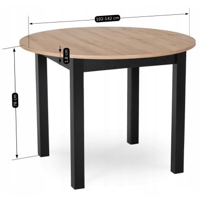 Розкладний обідній стіл Mebel Elit HARRY Дуб рів'єра - 18 Розкладний обідній стіл Mebel Elit HARRY Дуб рів'єра B.HARRY/DR/CZ/S фото - 18