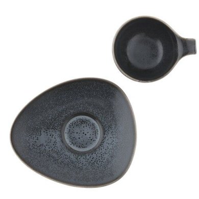 Чашка з блюдцем Duka Time 150 мл | Чорний 1218965 фото - 4