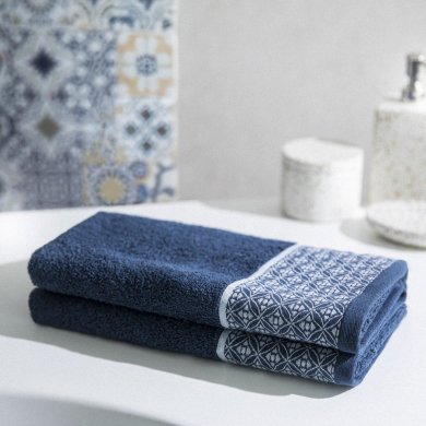 Полотенце для тела Homla KIMBERLEY 70x130 см Темно-синий 218578 фото - 4