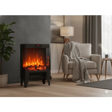 Электрический камин с имитацией пламени Garden Line 2000 Вт Черный FIN7308 фото - 5