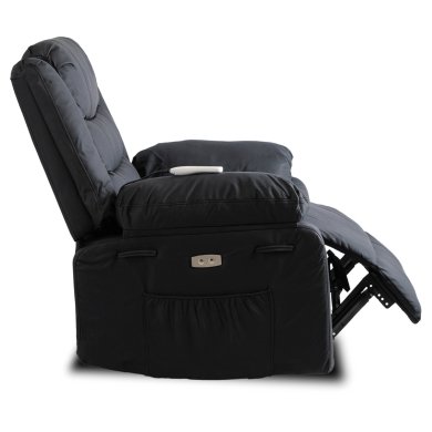 Кресло мягкое раскладное массажное с реклайнером Mebel Elit JASPER 2 Черный ME.JASPER/CZ/E/FW фото - 4