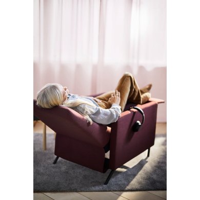 IKEA Крісло м'яке розкладне з реклайнером GISTAD Темно-червоний (ИКЕА ГИСТАД) 40466389 фото - 14