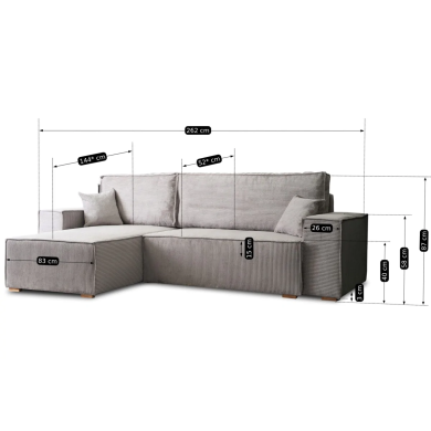 Розкладний диван Mebel Elit ALEX Сірий MGK.FILO/LINCOLN86/NAR фото - 13