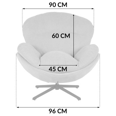 Крісло м'яке поворотне Kontrast MILO 3D Гірчичний 5.01.84809 фото - 12