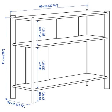 IKEA Консоль JATTESTA Черный (ИКЕА ДЖАТТЕСТ) 90521915 фото - 4