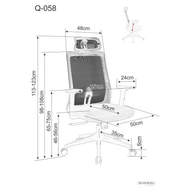 Офисное кресло Signal Q-058 Черный OBRQ058C фото - 6