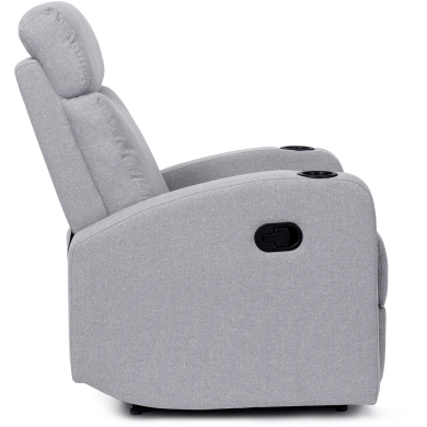 Кресло мягкое раскладное с реклайнером Mebel Elit ALAN Серый ME.ALAN2/P/T/FW фото - 4