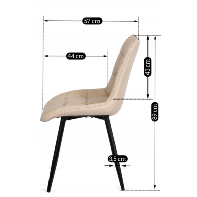 Обідній стілець Mebel Elit MONZA Бежевий ME.MONZA/BZ/V/K фото - 6