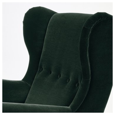 Кресло мягкое STRANDMON Темно-зеленый - 4 IKEA Кресло мягкое STRANDMON Темно-зеленый (ИКЕА СТРАНДМОН) 80359844 фото - 4