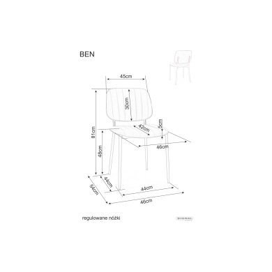 Обідній стілець Signal BEN TAP Коричневий BENSSCBR фото - 3