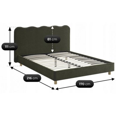 Кровать Mebel Elit IZMIR 160x200 см Зеленый ME.IZMIR/160/Z/T/LOZ фото - 6