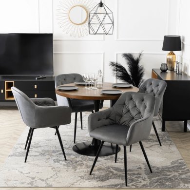 Обідній стілець поворотний Mebel Elit IDA Welur Сірий ME.IDA/P/V/K фото - 5