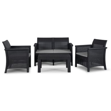 Комплект садовой мебели Mebel Elit BRENTA Черный ME.BRENTA/CZ/RT/OGR/ZES фото - 2